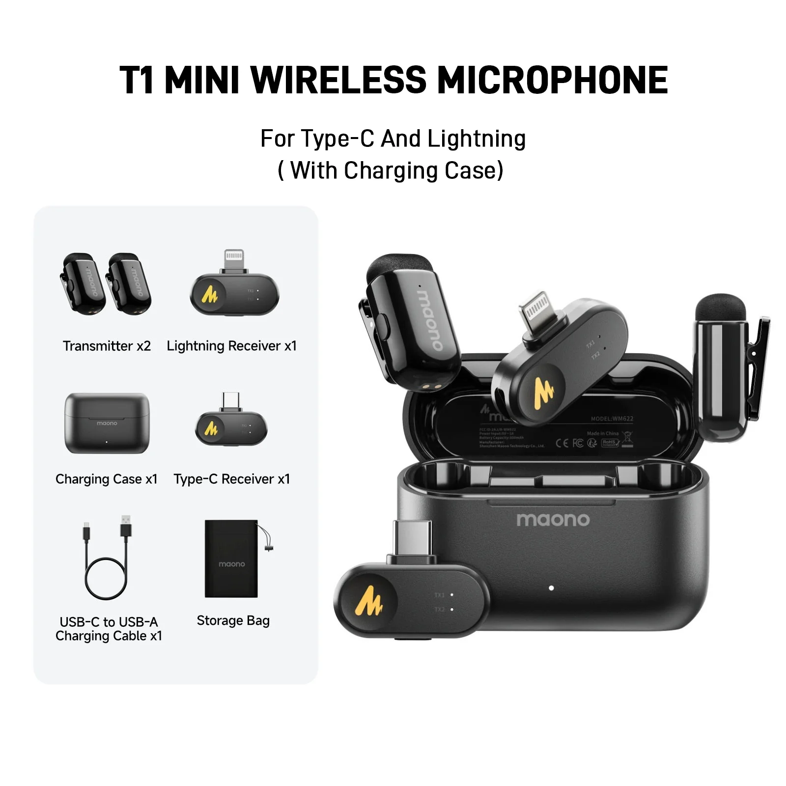 Maono T1 MINI Wireless Microphone - Image 17