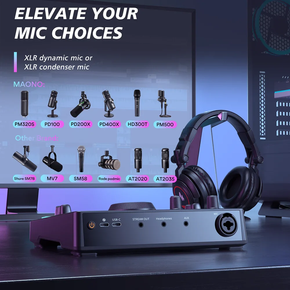 Maonocaster AMC2 NEO One-Stop Streaming Audio Mixer & Sound Card - Image 7