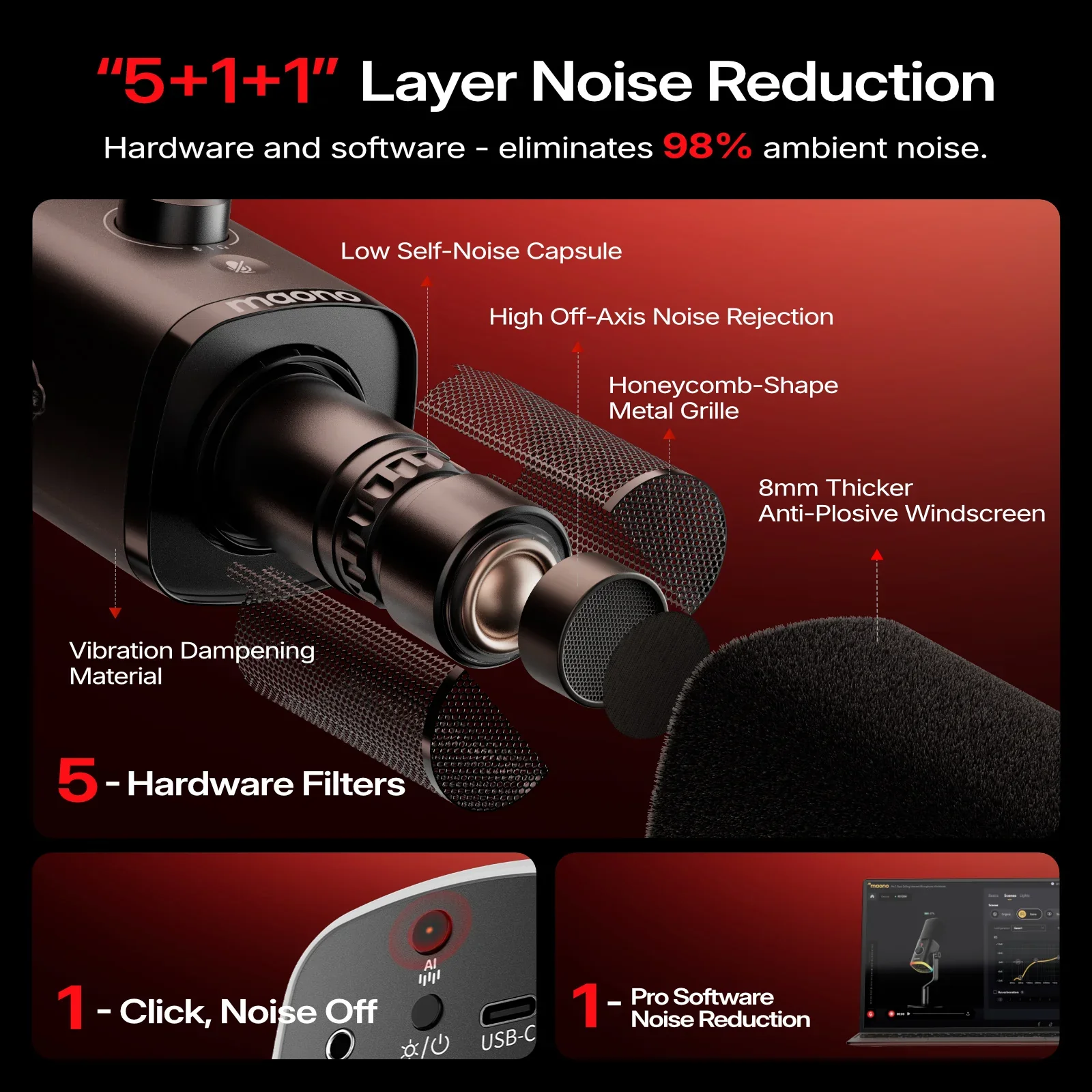 New Launch | PD100W Wireless & USB Dynamic Microphone - Image 5