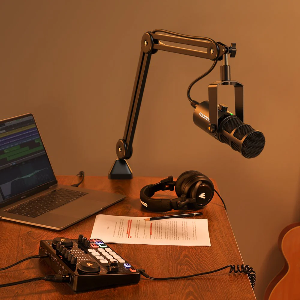 MAONO PD400X USB/XLR Dynamic Microphone with Boom Arm - Image 6